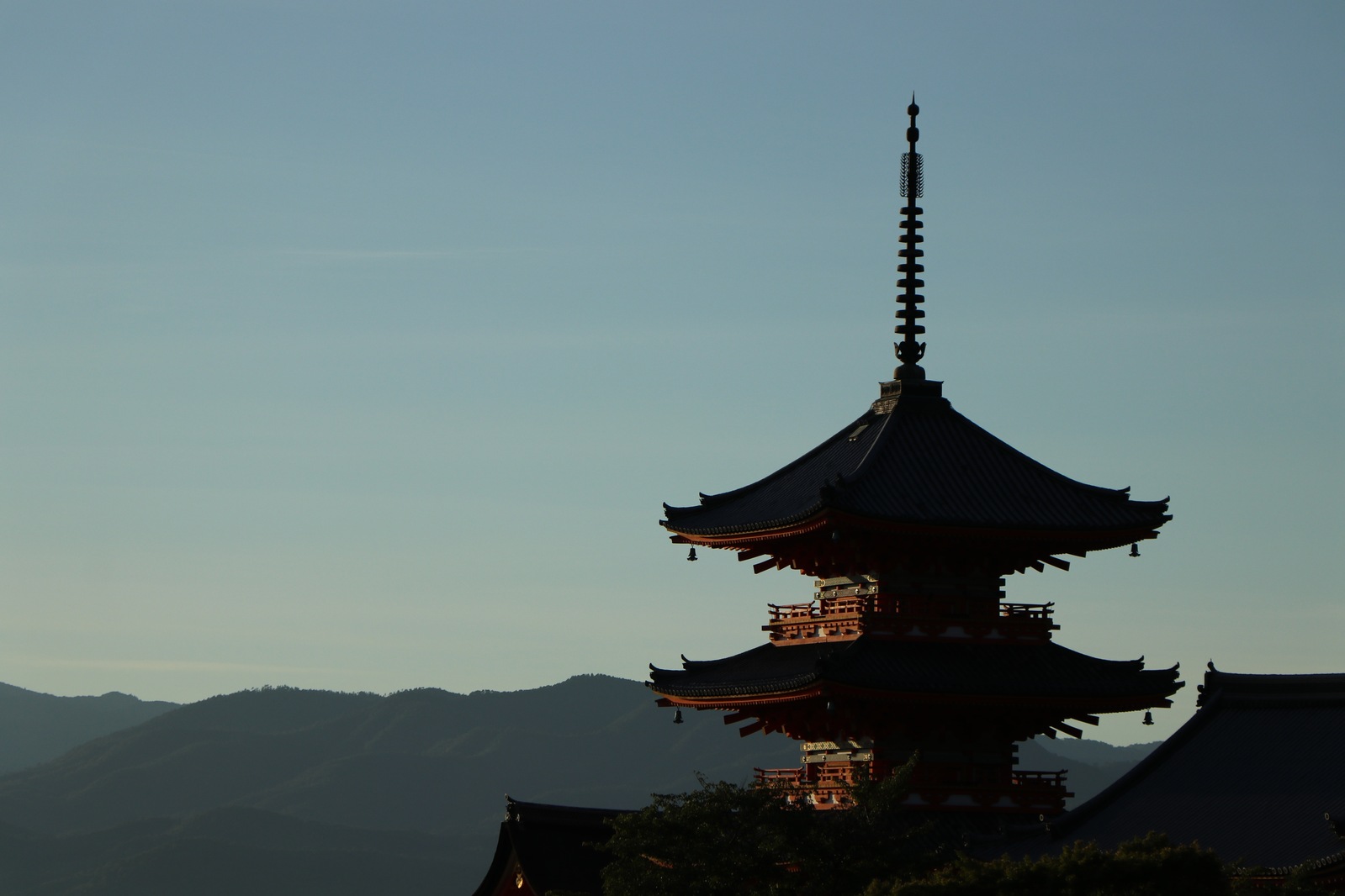 Тот самы панорамный вид на Киото с террасы киёмидзу-дэры