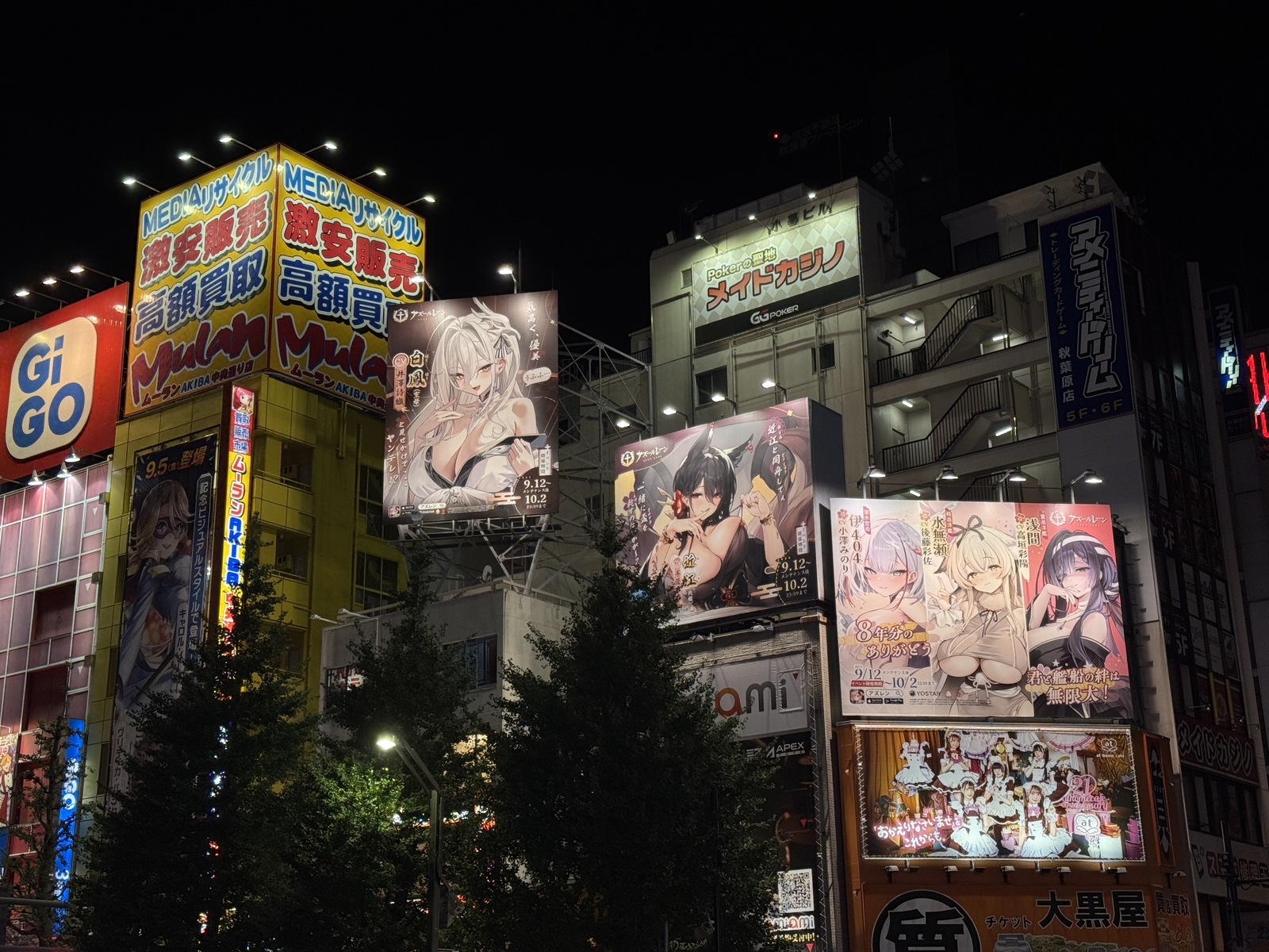 Ночью Акихабара превращается в место, куда вот прям не надо ехать с детьми